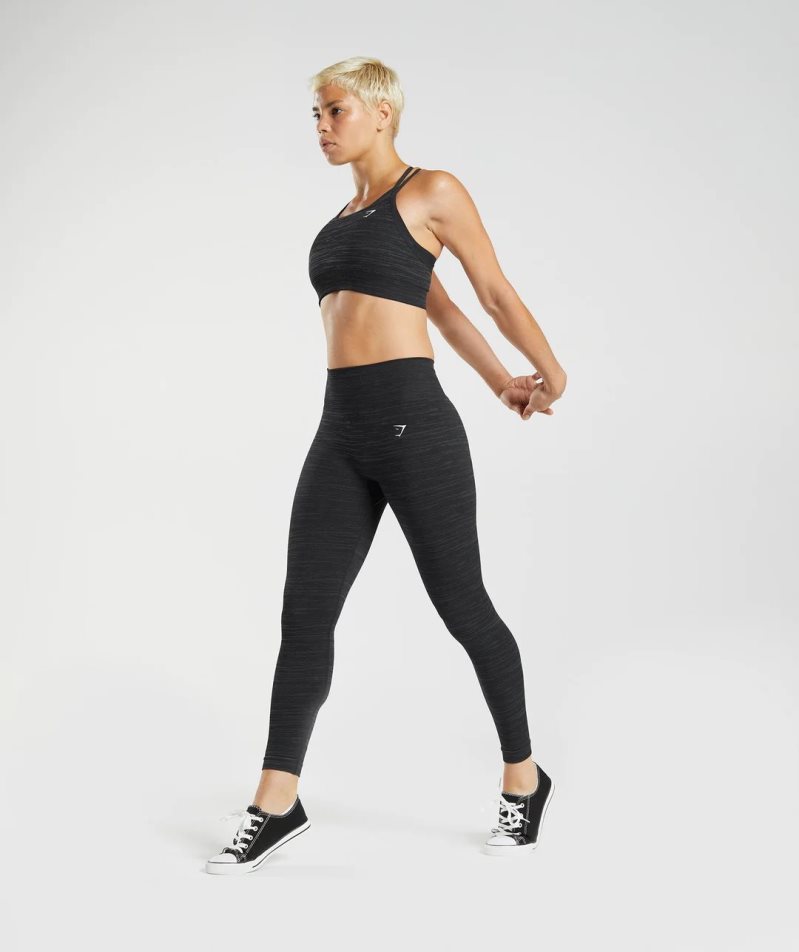 Legginsy Gymshark Adapt Marl Seamless Damskie Czarne | PL 342KNS